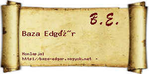 Baza Edgár névjegykártya